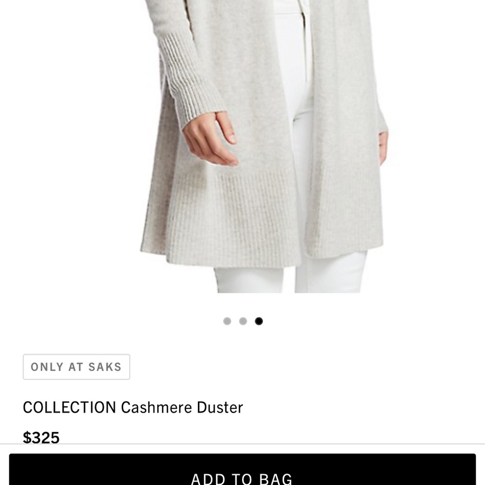 Saks Fifth Ave COLLECTION Cashmere Duster in Dove